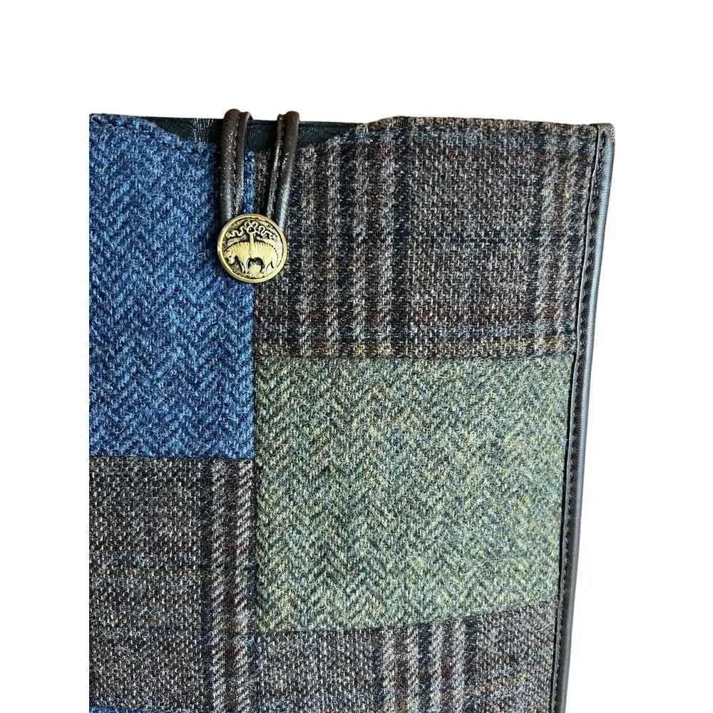 Brooks Brothers Patchwork Harris Tweed and Leather Tablet Holder